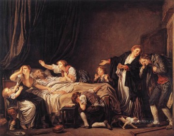 Figura El Hijo Castigado Jean Baptiste Greuze Pinturas al óleo